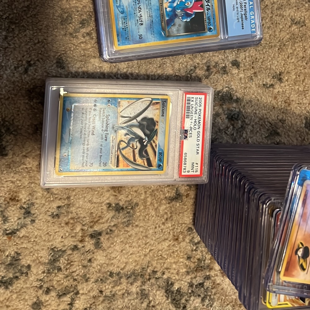 Unseen forces Suicune Holo star card. Very rare PSA 9
